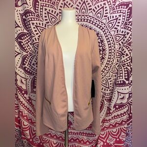 Kaii Pink Mauve Lace Back Long Sleeve Cardigan Women’s Size XL